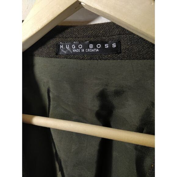 Hugo Boss Sirrah Classic Gray Stretch Virgin Wool Suit Jacket Coat Size 42L - Picture 10 of 12